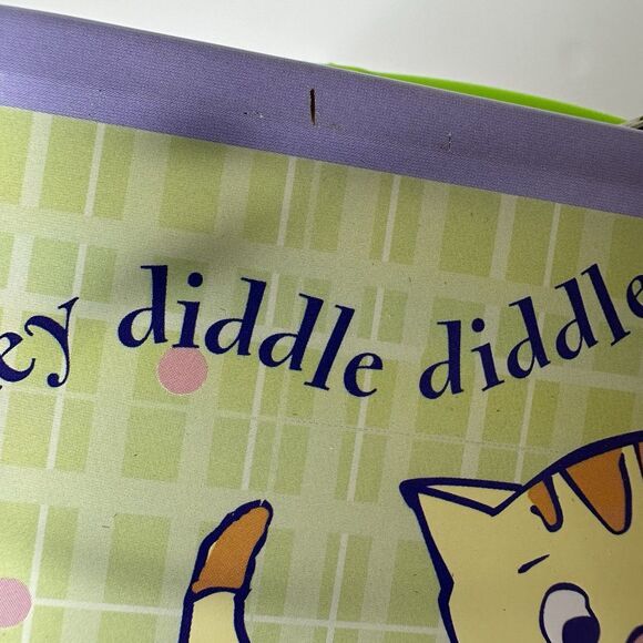 2 Vintage Metal Lunch Boxes Hey Diddle Hickory Dickory Dock Nursery Rhymes 90s - Picture 16 of 16